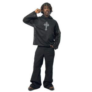 BB FAMILY MESH HOODIE BLACK