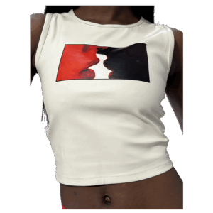 BB SERVING CUNT LEATHER TANK